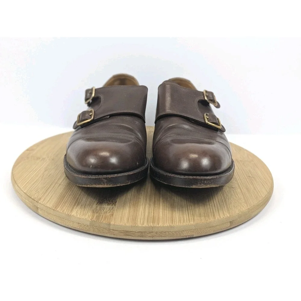 Pepe Albaladejo Dress Shoes Mens 9 EE Brown Double‎ Monk Mallorca Leather Spain
